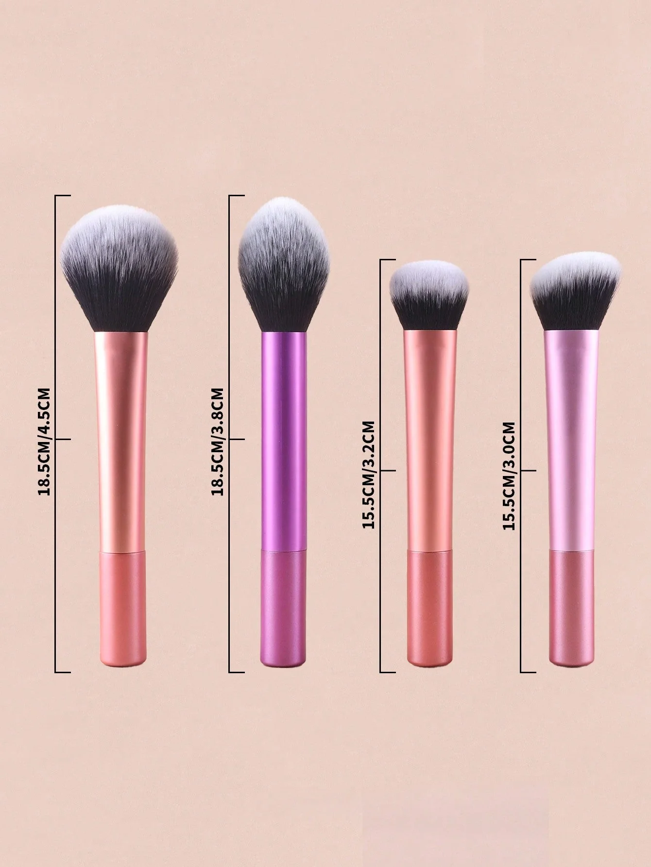 12pcs Multifunctional Makeup Brushes Set Including Powder Brush, Blush Brush, Foundation Brush, Eyeshadow Brush, Blending Brush, Contour Brush, Plus A Bevelled Beauty Sponge, A Round Beauty Sponge And A White Powder Puff - Image 7