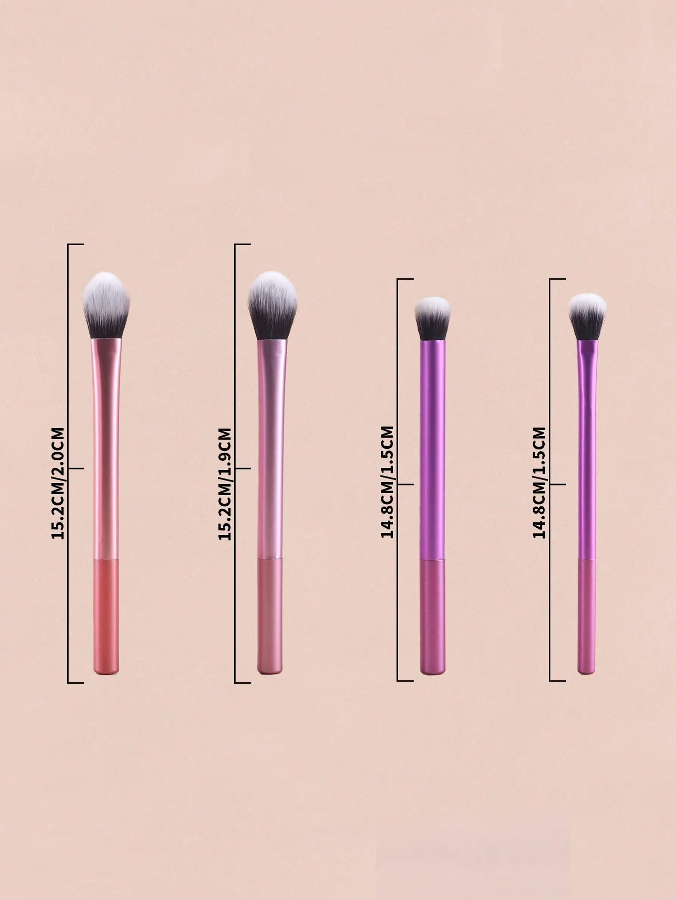12pcs Multifunctional Makeup Brushes Set Including Powder Brush, Blush Brush, Foundation Brush, Eyeshadow Brush, Blending Brush, Contour Brush, Plus A Bevelled Beauty Sponge, A Round Beauty Sponge And A White Powder Puff - Image 8
