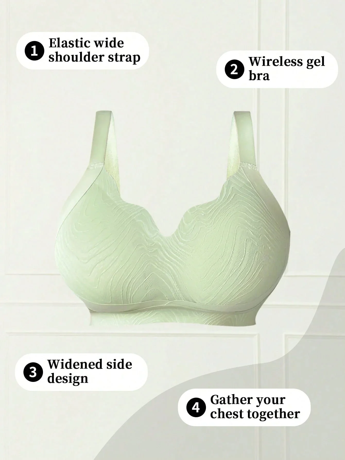 1pc Women Plus Size Seamless Wireless Bra - Image 5