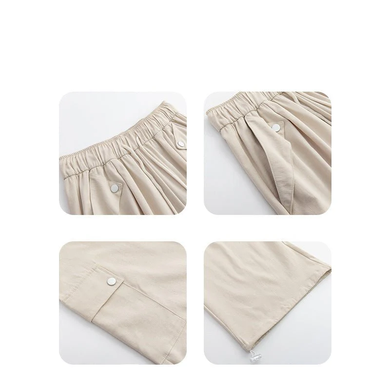 2025 new American slim paratrooper straight pants high waist wide leg sports pants - Image 10