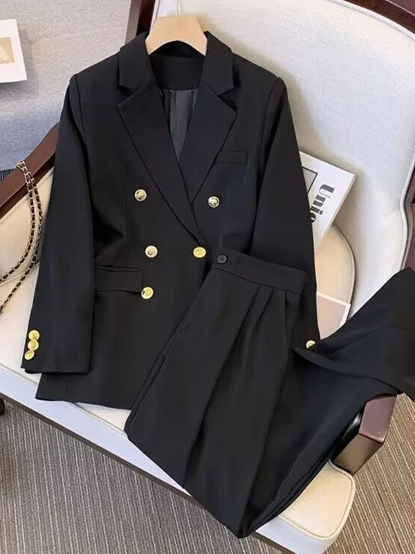 2025 new goddess suits for women, popular Korean style, high-end lazy style, casual and versatile women office suit - Image 3