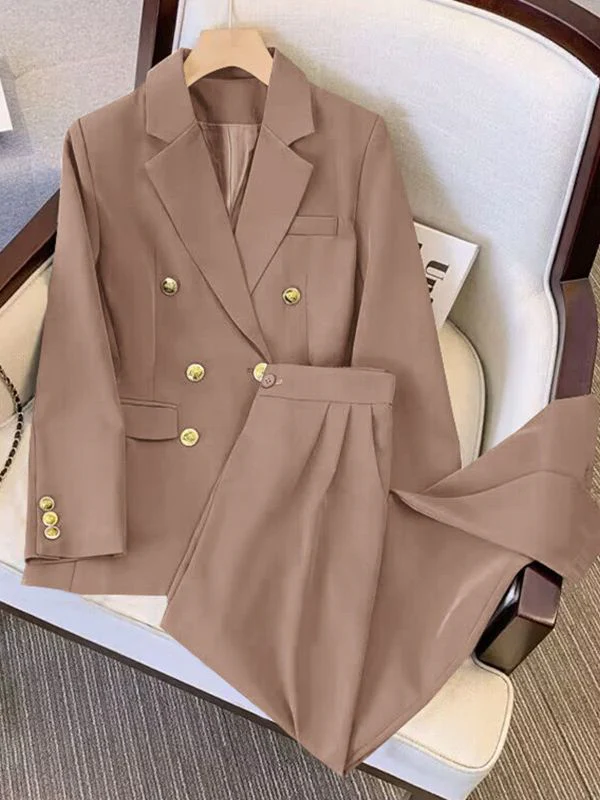 2025 new goddess suits for women, popular Korean style, high-end lazy style, casual and versatile women office suit - Image 4