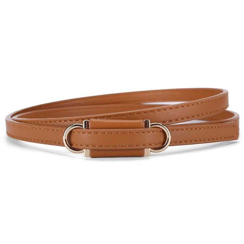 2025 new style non-porous thin PU leather belt for women, high-end versatile decorative clothing outerwear belt - Image 3