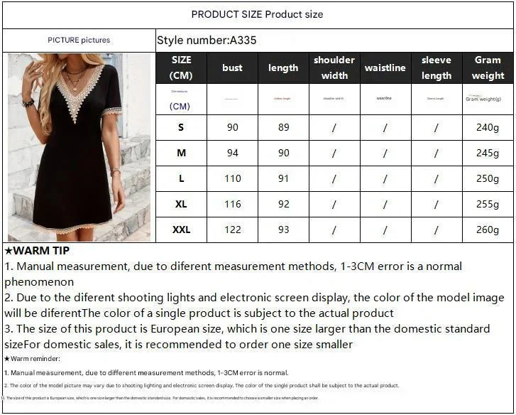 2025 new V-neck lace splicing solid color short-sleeved long slim and thin dress - Image 7