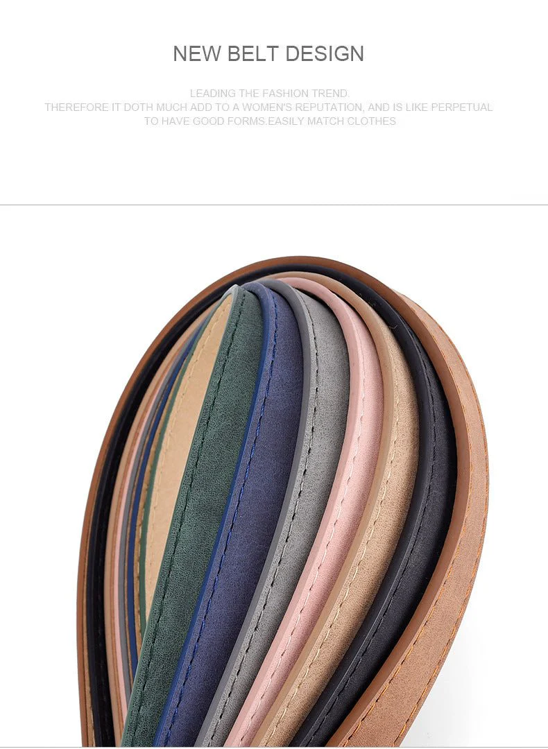 2025 new women's Korean fashion belt student jeans decorative thin belt - Image 17