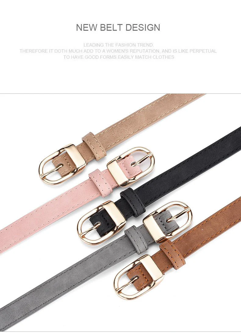 2025 new women's Korean fashion belt student jeans decorative thin belt - Image 19