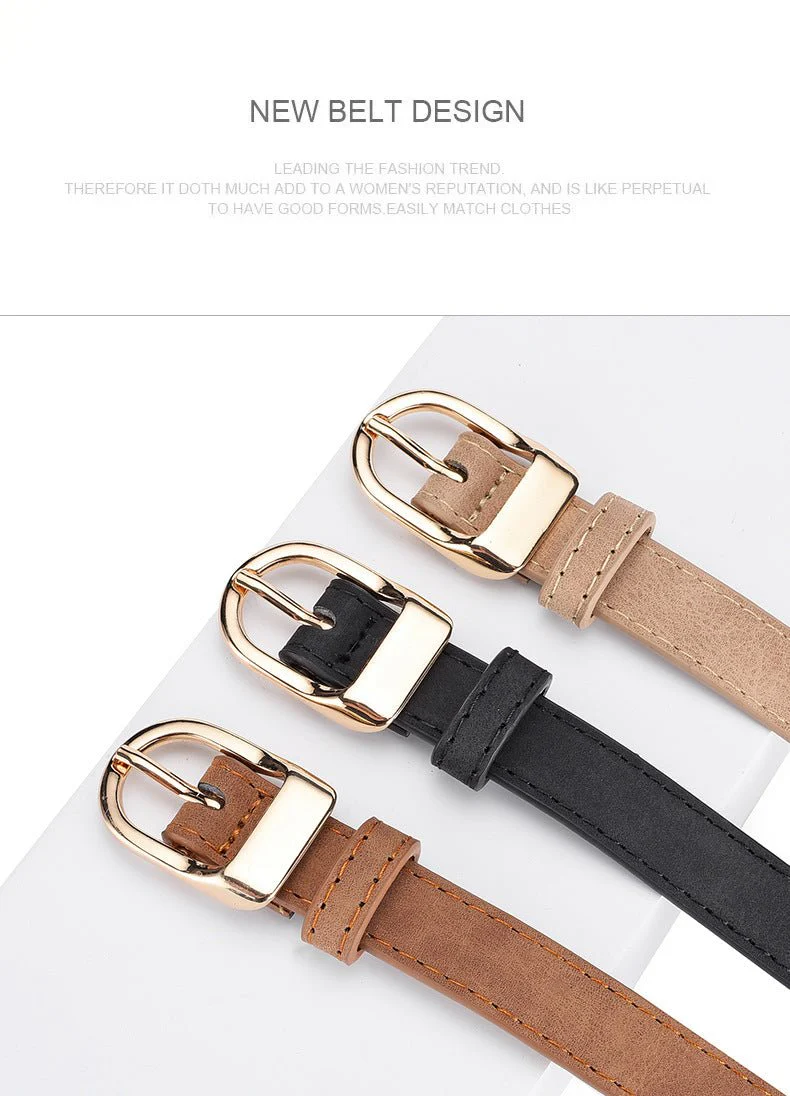 2025 new women's Korean fashion belt student jeans decorative thin belt - Image 21
