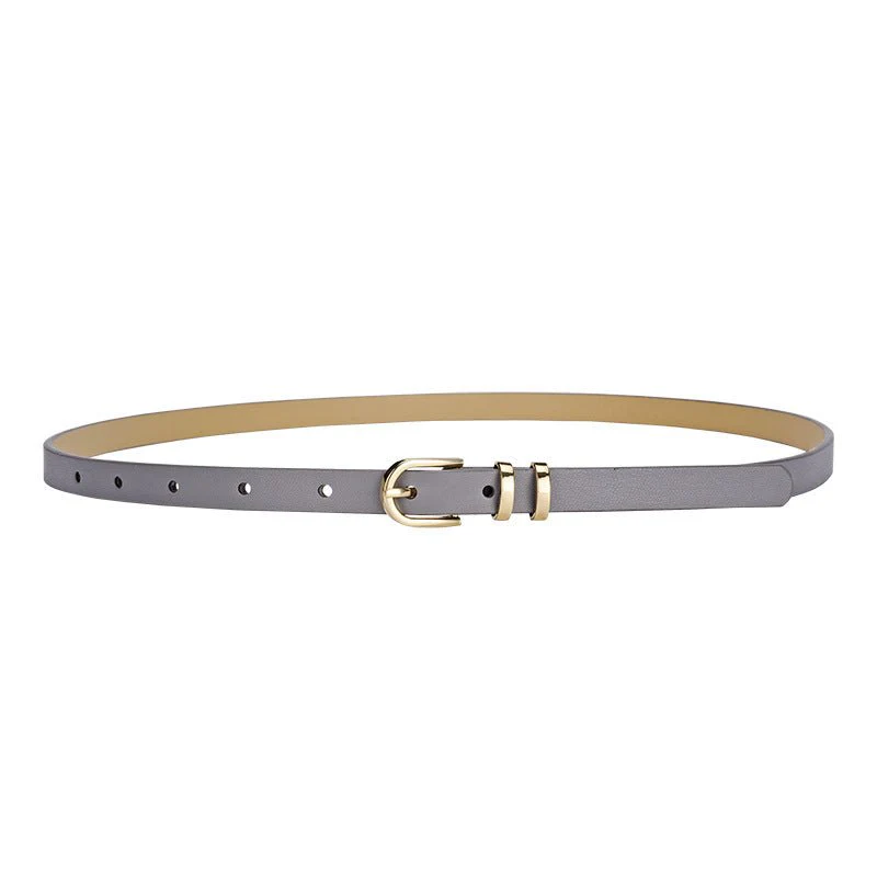 2025 summer Korean style small fresh dress decorative thin belt ladies fashion simple pin buckle belt female - Image 3
