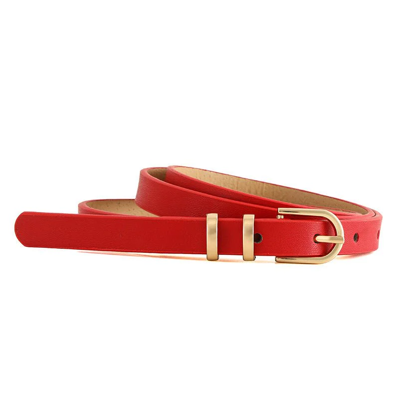 2025 summer Korean style small fresh dress decorative thin belt ladies fashion simple pin buckle belt female FD - Image 11