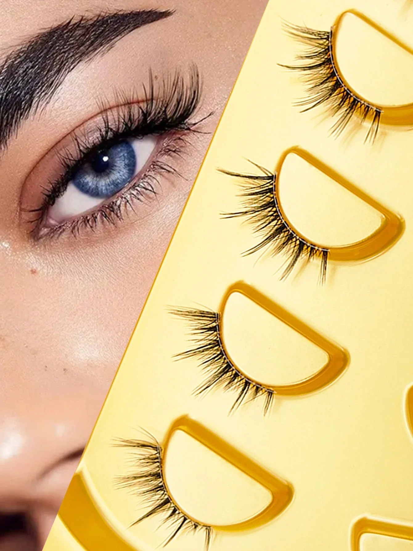 5 Pairs Half-Eye False Eyelashes, Strip Eyelashes, 5-10mm Length, D Curl, Lengthening False Eyelashes - Image 3