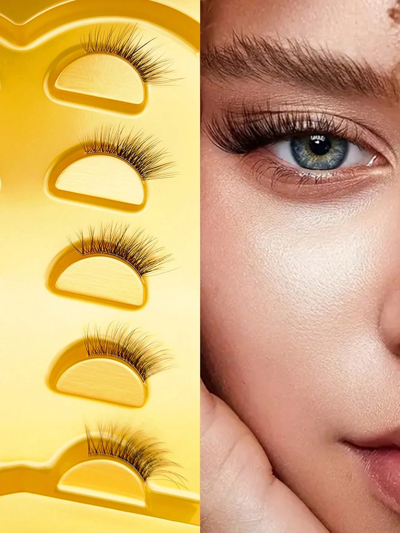 5 Pairs Half-Eye False Eyelashes, Strip Eyelashes, 5-10mm Length, D Curl, Lengthening False Eyelashes - Image 4