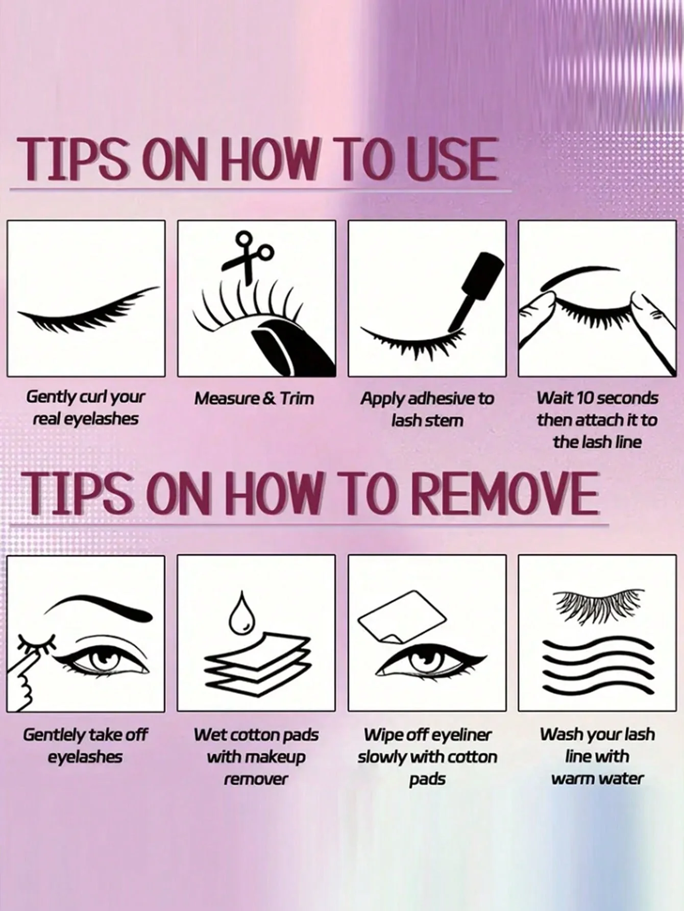 5 Pairs Half-Eye False Eyelashes, Strip Eyelashes, 5-10mm Length, D Curl, Lengthening False Eyelashes - Image 8