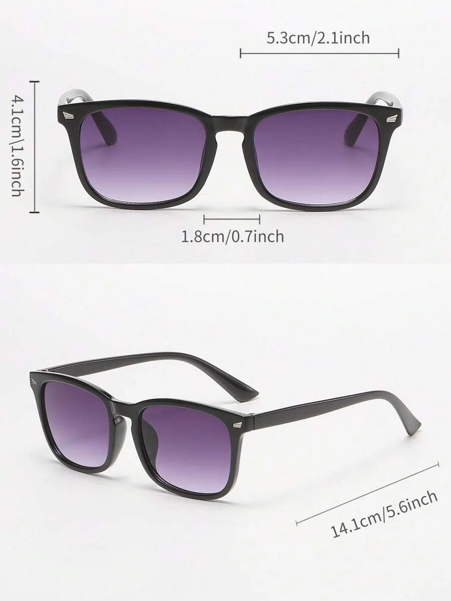 5pcs Ladies' Square Plastic Decorated Sunglasses FD - Image 4