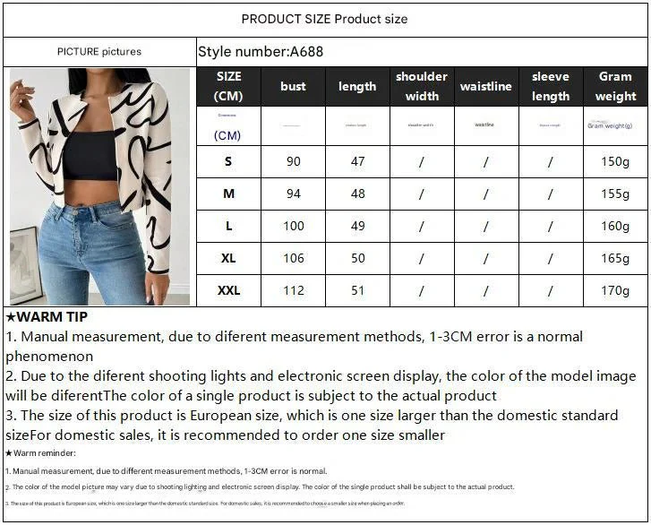 Abstract printing cardigan jacket top women's clothing - Image 7