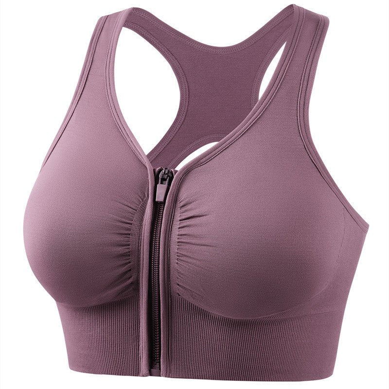 Active Hollow | Front Zipper Shockproof Sports Bra Hollow Back - Image 4