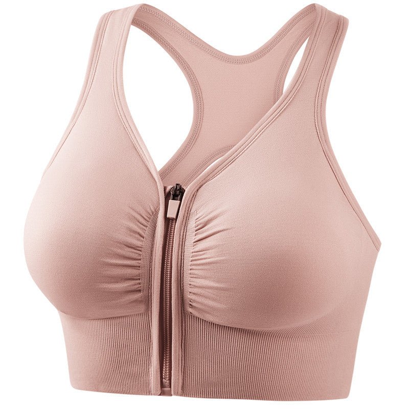 Active Hollow | Front Zipper Shockproof Sports Bra Hollow Back - Image 5