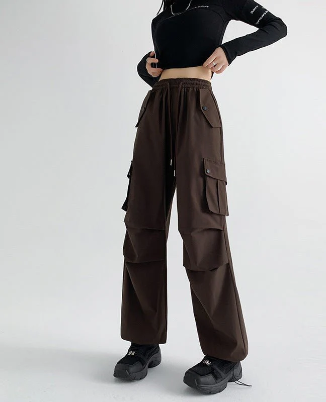 American overalls women's pants spring and autumn new loose and thin Spice girl straight sweatpants loose wide-leg casual sweatpants - Image 10