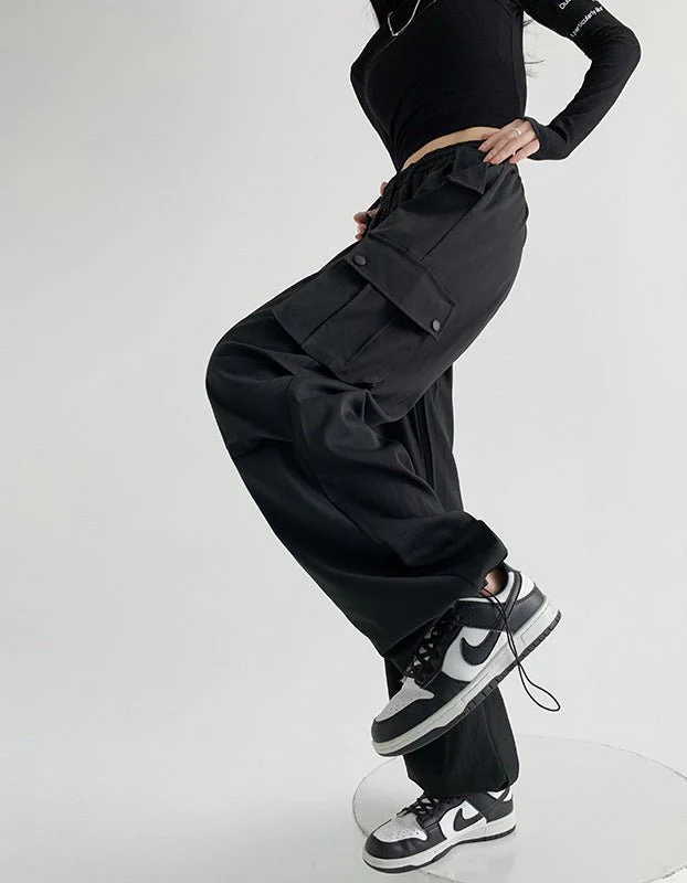 American overalls women's pants spring and autumn new loose and thin Spice girl straight sweatpants loose wide-leg casual sweatpants - Image 12