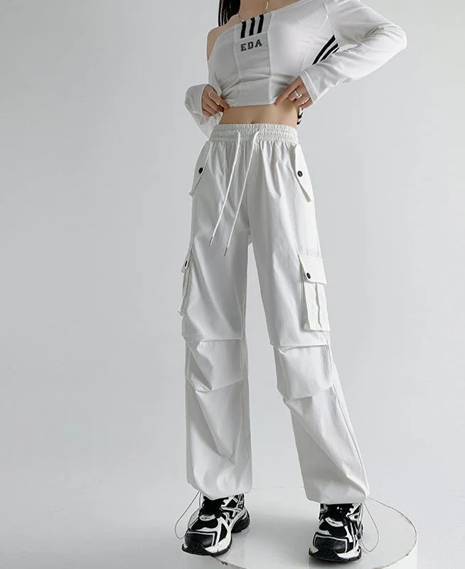 American overalls women's pants spring and autumn new loose and thin Spice girl straight sweatpants loose wide-leg casual sweatpants - Image 9