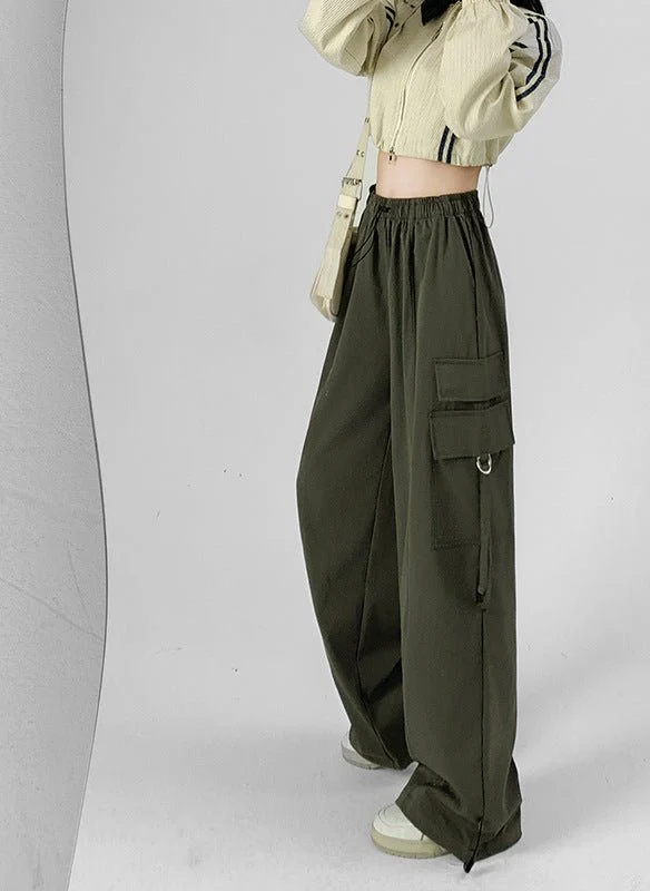 American overalls women's pants women's autumn new loose wide-leg pants hot girl casual women's sports pants - Image 11