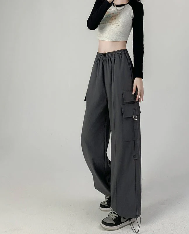 American overalls women's pants women's autumn new loose wide-leg pants hot girl casual women's sports pants - Image 12