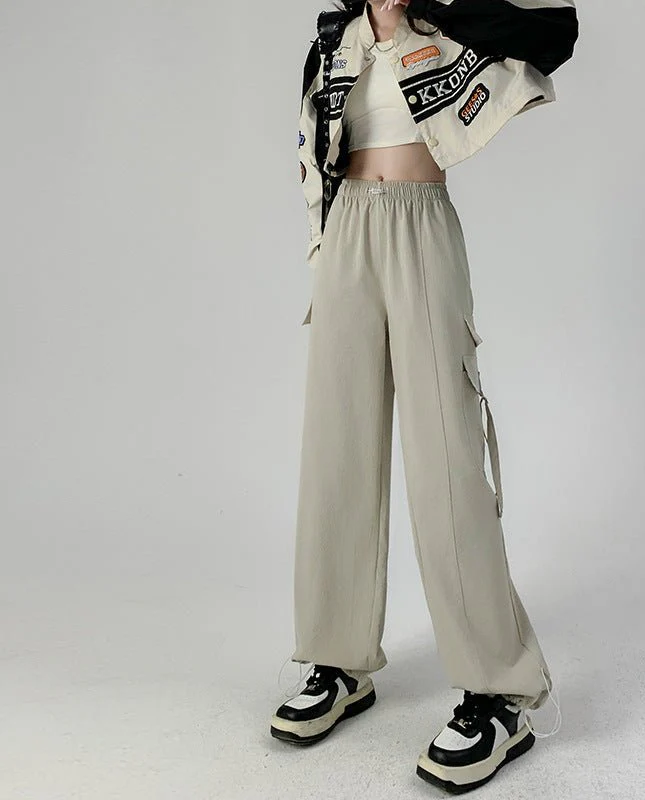 American overalls women's pants women's autumn new loose wide-leg pants hot girl casual women's sports pants - Image 14