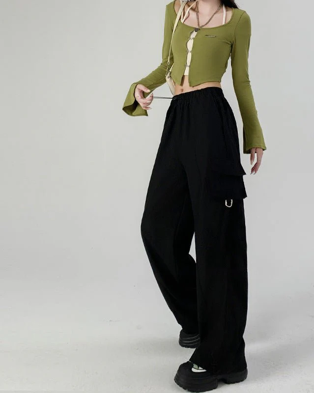 American overalls women's pants women's autumn new loose wide-leg pants hot girl casual women's sports pants - Image 15
