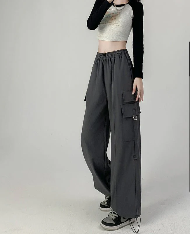 American overalls women's pants women's autumn new loose wide-leg pants hot girl casual women's sports pants - Image 7