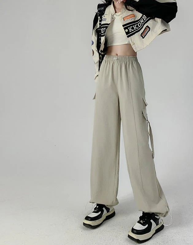 American overalls women's pants women's autumn new loose wide-leg pants hot girl casual women's sports pants - Image 9