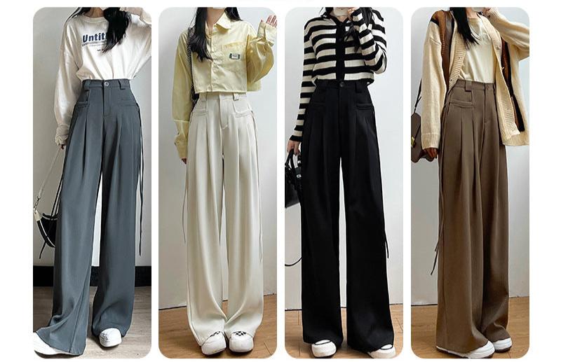 American wide-leg suit pants Korean style mopping drape pants - Image 12