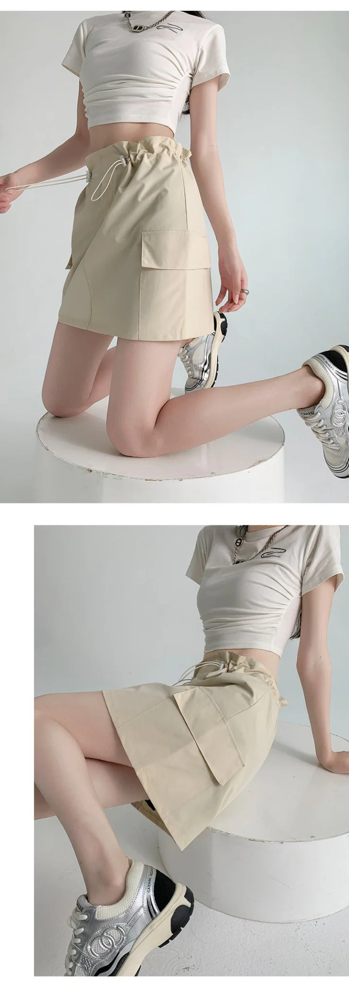 American workwear skirt for women, new summer style, slim design, hip skirt, high waist, small size, A-line short skirt - Image 16