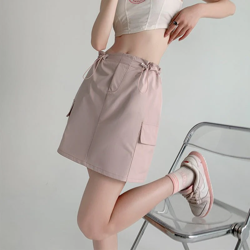 American workwear skirt for women, new summer style, slim design, hip skirt, high waist, small size, A-line short skirt - Image 4