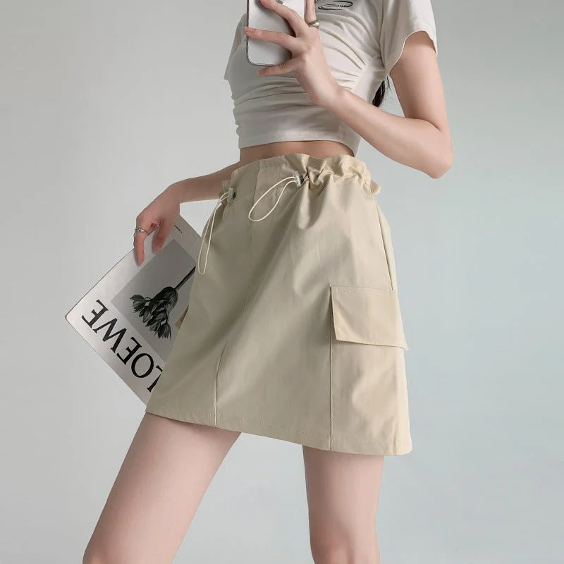 American workwear skirt for women, new summer style, slim design, hip skirt, high waist, small size, A-line short skirt - Image 5
