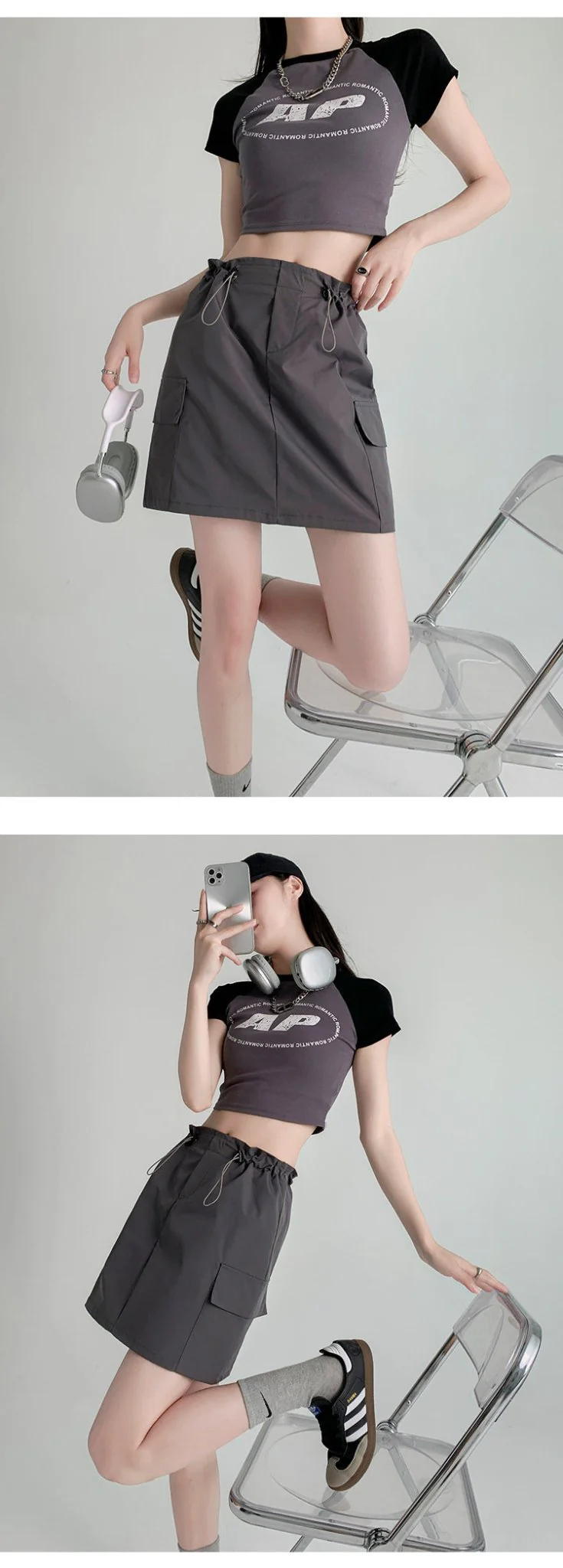 American workwear skirt for women, new summer style, slim design, hip skirt, high waist, small size, A-line short skirt - Image 8
