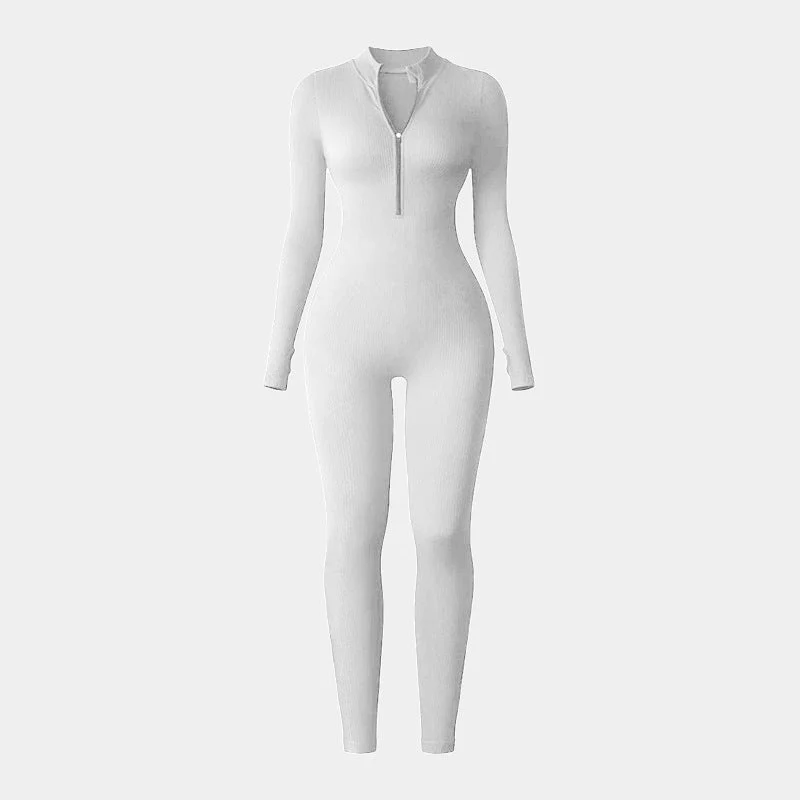 Apex Aura | Mock-Neck Zip Performance Jumpsuit - Image 6