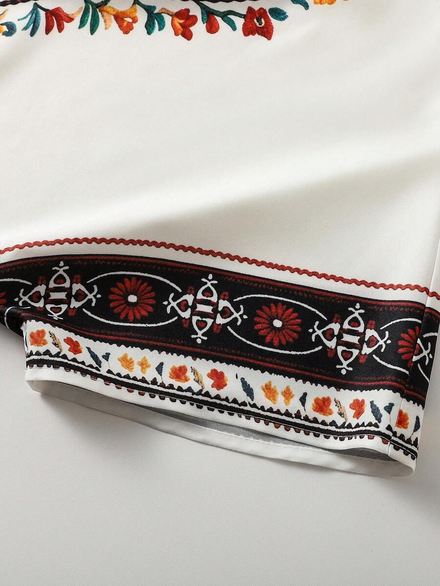 Women's Casual Floral Print Shirt - Image 3