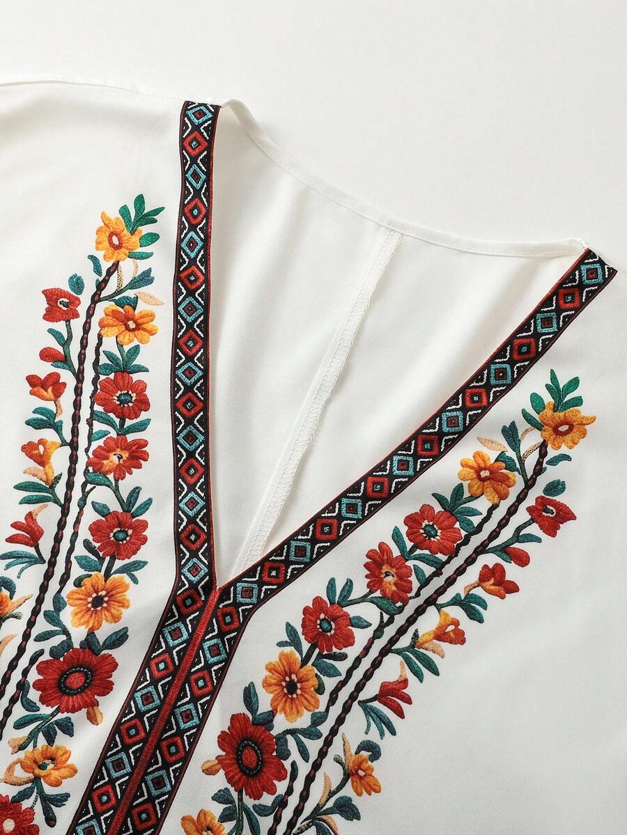 Women's Casual Floral Print Shirt - Image 4