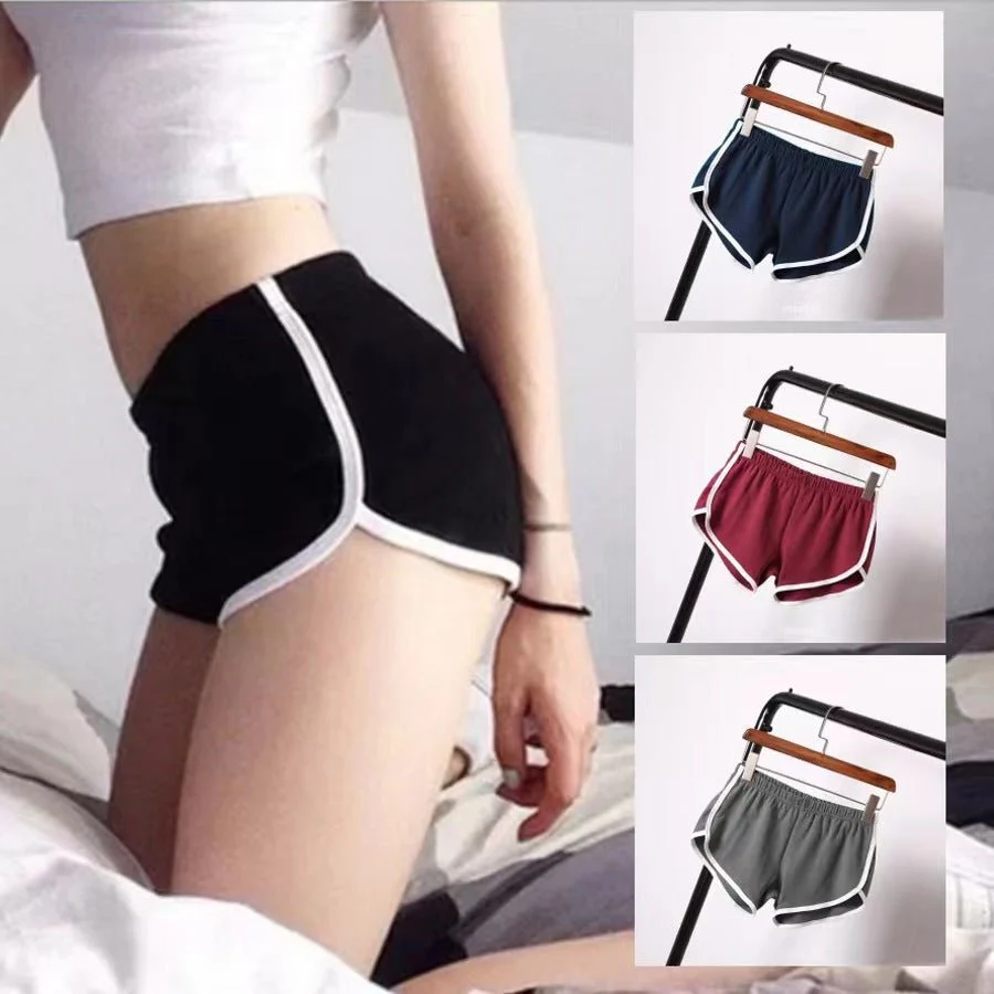 Breathable Sports Shorts, Solid Color Hot Pants Shorts