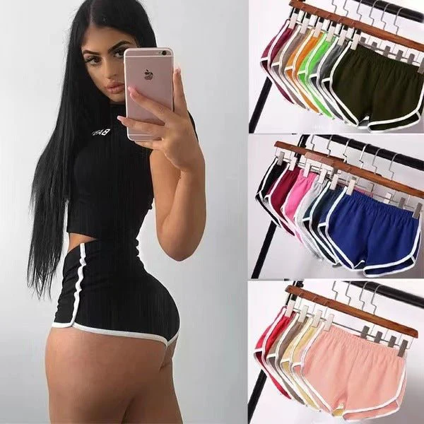 Breathable Sports Shorts, Solid Color Hot Pants Shorts - Image 14