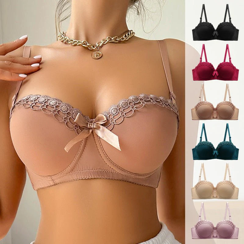 Butterfly Bliss | Half Cup Bra Nylon Spandex Embroidered - Image 7