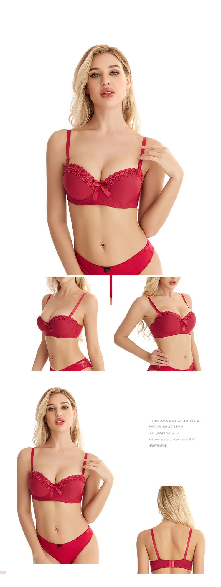 Butterfly Bliss | Half Cup Bra Nylon Spandex Embroidered FD - Image 11
