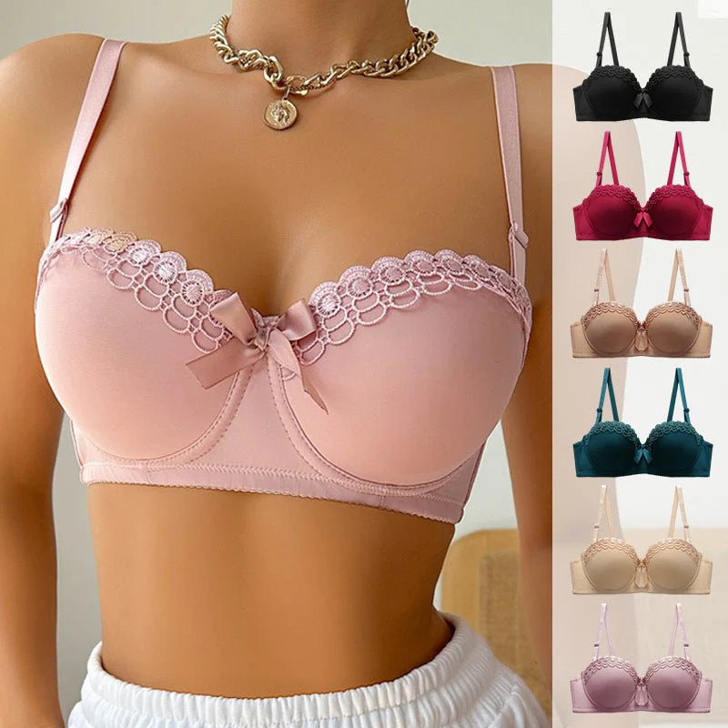 Butterfly Bliss | Half Cup Bra Nylon Spandex Embroidered FD - Image 8