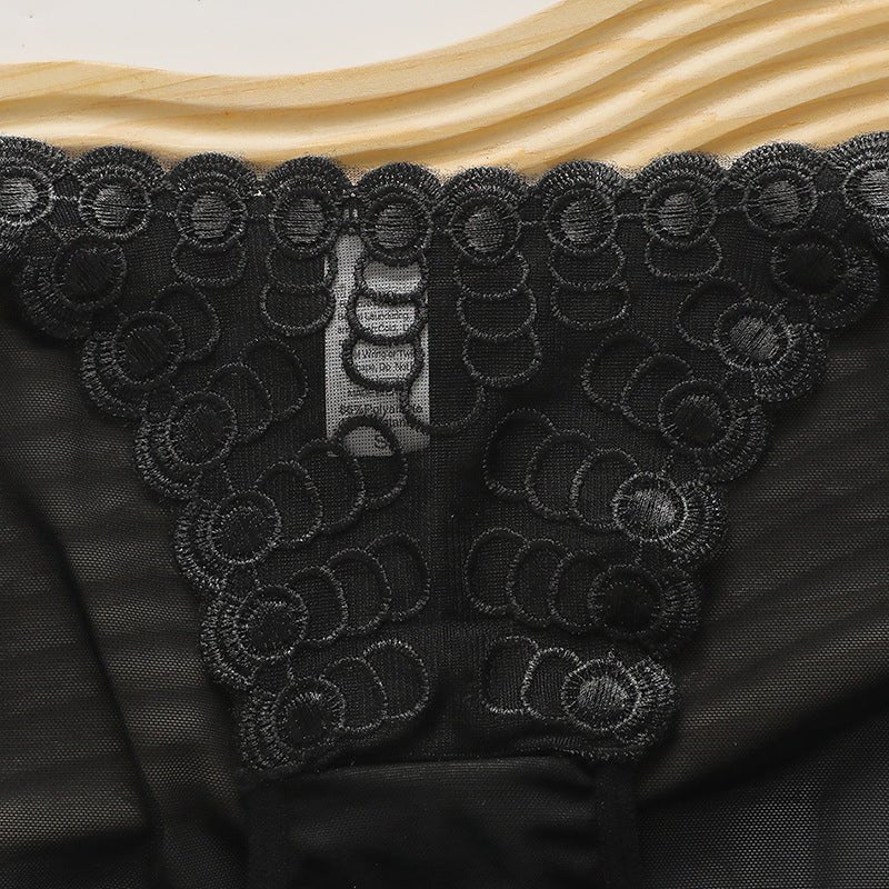 Butterfly Whisper | Embroidered Underwire Non-Slip Bra Panty Set (FD) - Image 17
