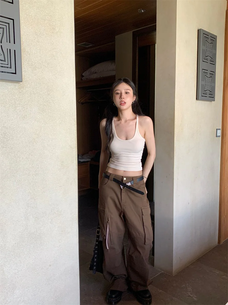 Camisole vest for women summer new pure desire style outer wear sleeveless slim sexy inner wear top bottoming shirt for women FD - Image 13