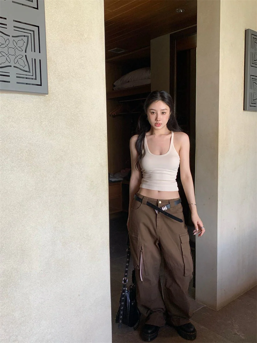Camisole vest for women summer new pure desire style outer wear sleeveless slim sexy inner wear top bottoming shirt for women FD - Image 18