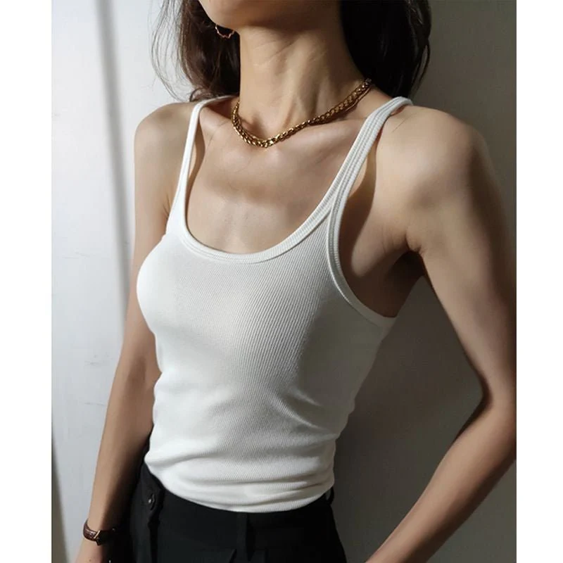 Camisole vest for women summer new pure desire style outer wear sleeveless slim sexy inner wear top bottoming shirt for women FD - Image 5