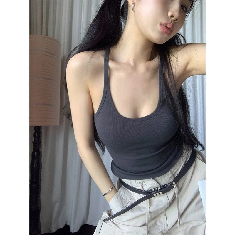 Camisole vest for women summer new pure desire style outer wear sleeveless slim sexy inner wear top bottoming shirt for women FD - Image 6