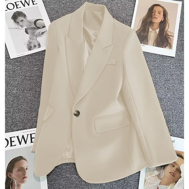 Casual Street Style Single Button Blazer For Women FD - Image 5