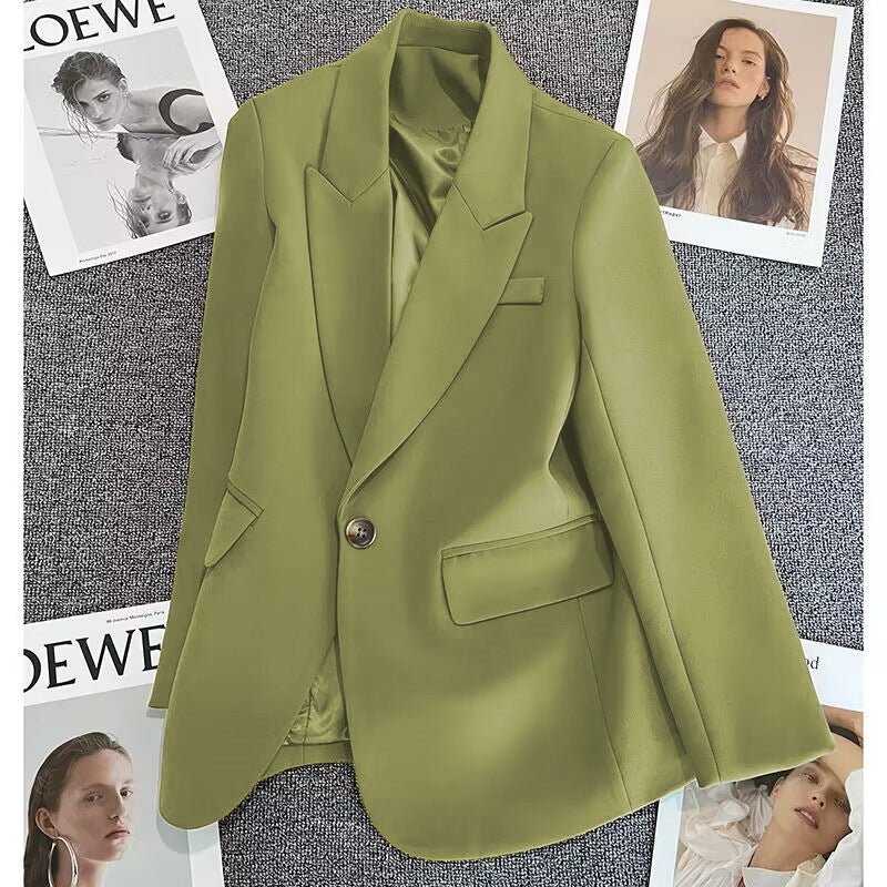 Casual Street Style Single Button Blazer For Women FD - Image 6