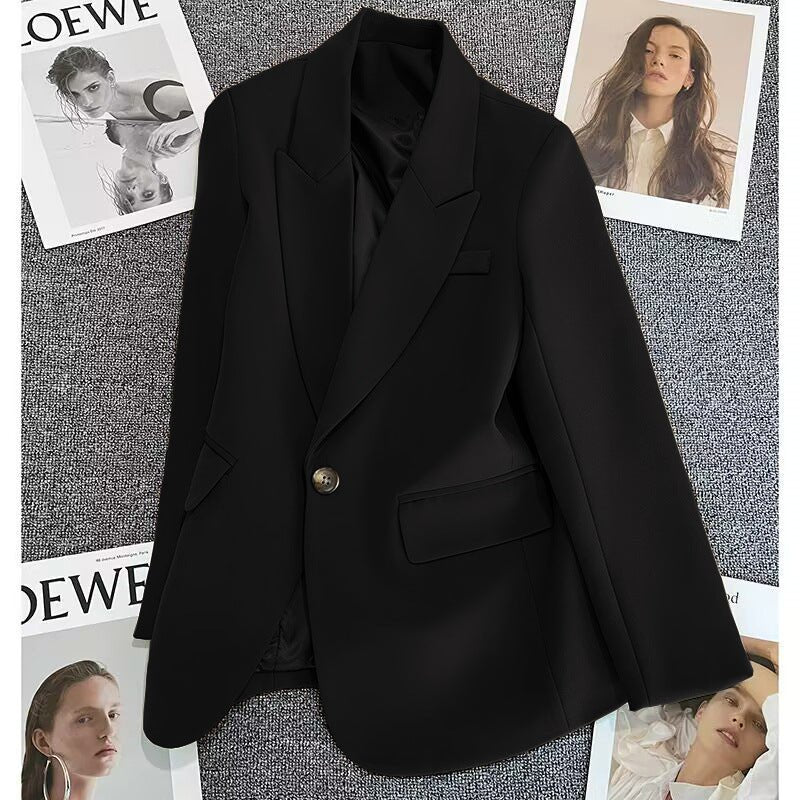 Casual Street Style Single Button Blazer For Women FD - Image 7